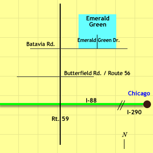 Map to Emerald Green Homeowner's Association